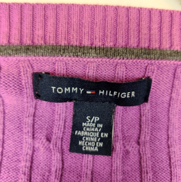 Tommy Hilfiger Purple Long Sleeve Knit Sweater Size Small/Petite - Picture 3 of 3